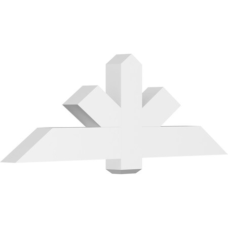 Ekena Millwork Kennewick Architectural Grade PVC Gable Bracket, 60"W x 20"H x 4"D x 6"F, 8/12 Pitch GBP060X20X0406KEN00